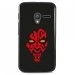 TPU1PIXI340DARKROUGE - Coque Souple en gel noir pour Orange Rise-30 avec impression Motifs Dark rouge