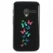 TPU1PIXI340PAPILLONS - Coque Souple en gel noir pour Orange Rise-30 avec impression Motifs papillons colorés