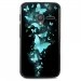 TPU1PIXI340PAPILLONSBLEUS - Coque Souple en gel noir pour Orange Rise-30 avec impression Motifs papillons bleus