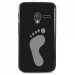 TPU1PIXI340PIED - Coque Souple en gel noir pour Orange Rise-30 avec impression Motifs empreinte de pied