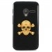 TPU1PIXI340SKULLOR - Coque Souple en gel noir pour Orange Rise-30 avec impression Motifs tête de mort aspect or