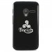 TPU1PIXI340TRISKEL - Coque Souple en gel noir pour Orange Rise-30 avec impression Motifs Triskel celte blanc